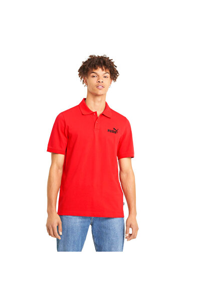 Puma 586674 ESS Pique Polo Neck T-shirt Ανδρικό T-shirt ΚΟΚΚΙΝΟ