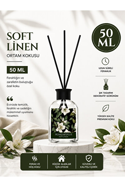 homeartplus soft linen oda kokusu bambu esansiyel uçucu yağ 50 ml