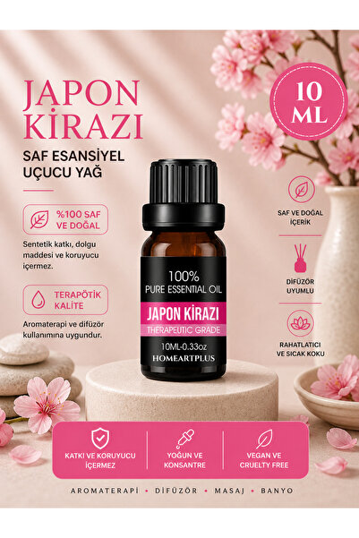 homeartplus Japon kirazı Esansiyel Uçucu Koku Yağı Difüzör Esansı Buhurdanlık...