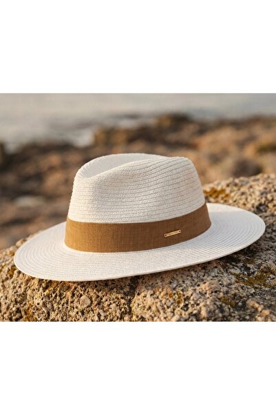 Virabio leather products The Santa Fe İpli Panama Şapka — Keten Bantlı Doğal ...