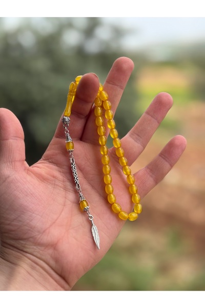 tesbihciniz Zar Kehribar Rengi | Bilek Boy Toz Kehribar Tesbih
