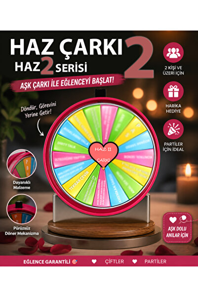 Haz Çarkı 2 - Yetişkinler İçin Eğlenceli Çift Oyunu – Romantik Gece Parti Oyunu - Çarkıfelek