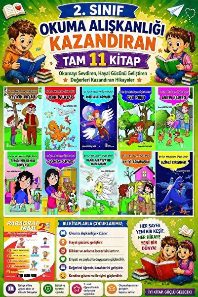 Ata Yayıncılık 2. Sınıf Okuma Alışkanlığı Kazandıran Okumayı Sevdiren Tam 11 ...