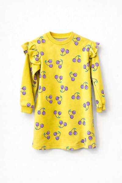 Tuffy Baby Girl Cherry Print Dress Gk843