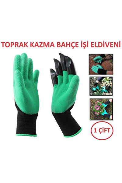 optana Eldiven Toprak Bahçe Kazma Eldiveni Çiçek Dikme Ekme Bahçe İşleri Hobi...