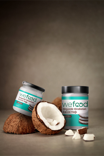 Wefood Organik Hindistan Cevizi Yağı 300 ml (Soğuk Sıkım)