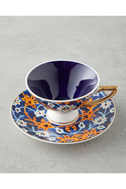 English Home Dahlia New Bone China 4 Parça 2 Kişilik Kahve Fincan Takımı 90 ml Renkli