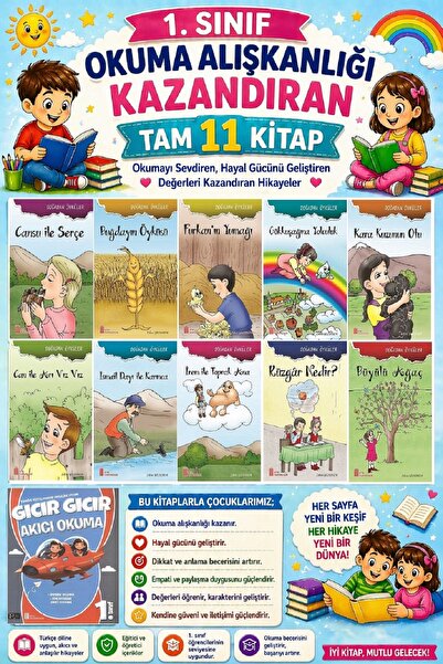 Ata Yayıncılık 1. Sınıf Okuma Alışkanlığı Kazandıran Okumayı Sevdiren Tam 11 ...