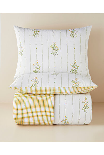 English Home Delicate Bloss Pamuklu Tek Kişilik Nevresim Seti 160x220 cm Sarı...
