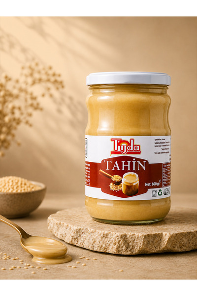 TİJDA Kepeksiz Bozkır Tahini (SOĞUK SIKIM) 600 Gr.