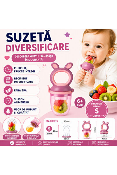 SMARTECH Suzeta pentru diversificarea hranei, pentru fructe si legume, silico...