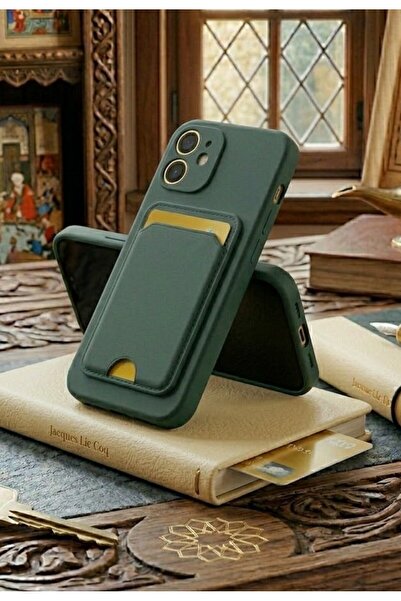 halkhouse İphone 11 Kılıf Kamera Korumalı Kartlıklı Esnek Silikon Kelvin Kapak