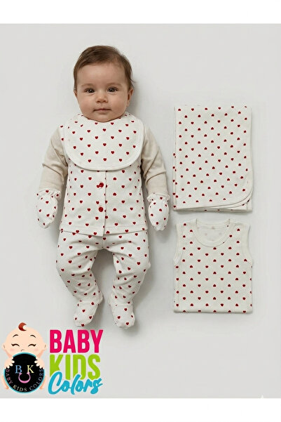 baby kids colors قماش قطني 10 قطع مطبوع على شكل قلب من المستشفى