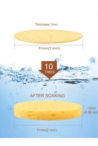 Lovendas 10 Compressed Facial Sponges - Makeup Removal - Face Wash