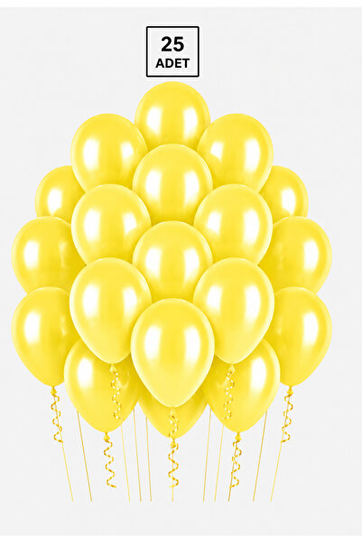Balonsan بالون لون معدني أصفر 25 قطعة