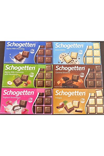 Schogetten Alman Çikolata 6 Çeşit 10 gr