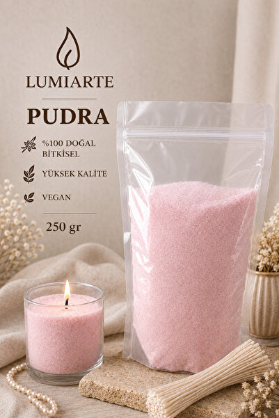 Lumiarte Pudra İnci Tozu Mum 250 Gr Doğal Bitkisel Vegan 10 Adet 10 cm Fitil ...