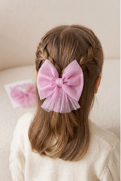 Luludy Kids Pembe Tül Kız Çocuk Klips Toka