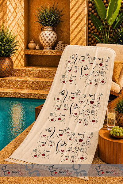 Fabric Box %100 Natural Bambu Müslin Baskılı Peştemal Banyo Havlusu Türk Havlusu Hamam Plaj Havlusu