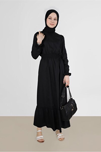 Alvina Cotton Dress with Tie Waist and Cuffs 42693