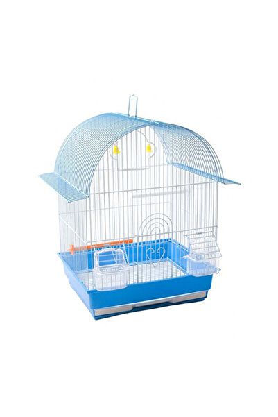 BirdLife Çift Kapılı Kuş Kafesi Mavi 34,5x28x46 Cm