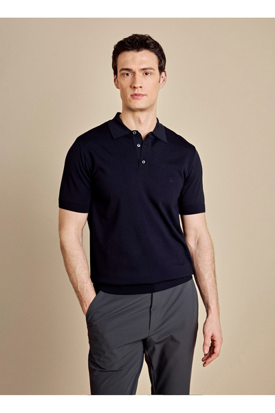 BROOKS BROTHERS Lacivert Erkek Standart Triko Kazak BBSS26MKL010
