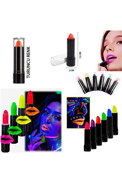 partidolu Glow in the Dark Neon Glow Lipstick Uv Fluorescent Light Sensitive ...