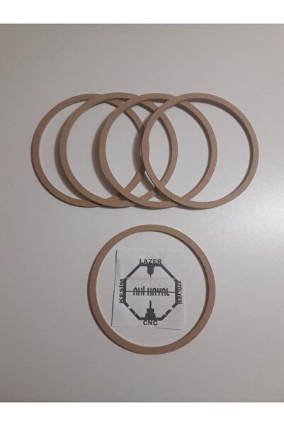 AHİ HAYAL ATÖLYESİ Ham Mdf Vidasız 20cm Çapında (1cm Eninde) 5'li Kasnak Seti