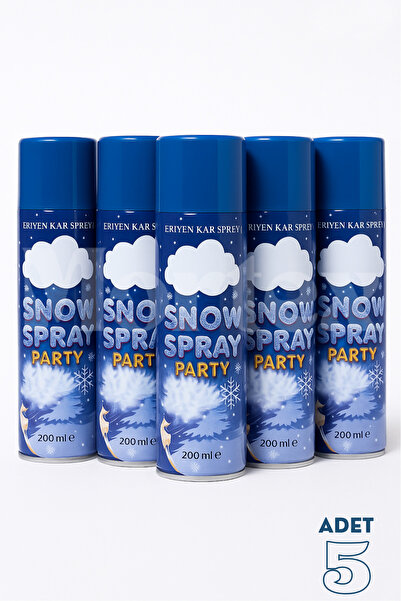 Mortex 5'li Eriyen Kar Spreyi 200ml Büyük Boy - Düğün, Kına, Parti, Bekarlığa...