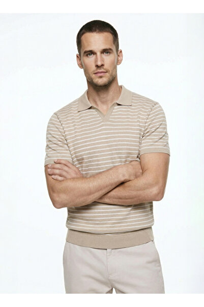 Fabrika Vizon Erkek Regular Fit Çizgili Polo T-Shirt CM SERGIN N