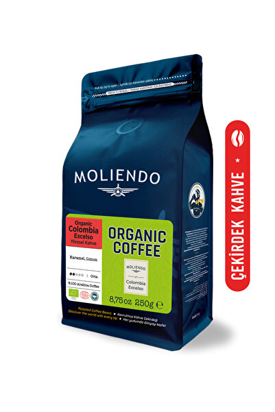 Moliendo Finest Coffee Organik Colombia Excelso Yöresel Kahve (Çekirdke Kahve...