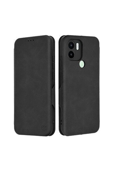 Techsuit Husă pentru Xiaomi Redmi A1+ / A2+ - Portofel Sigur Plus - Negru