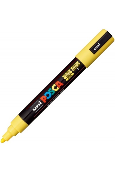 Uni Posca Marker Posca PC-5M, vârf mediu 1.8-2.5 mm, galben