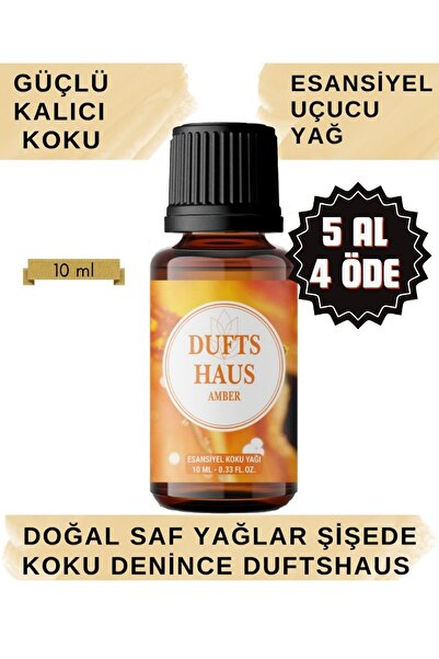 duftshaus Saf Amber Esansiyel Uçucu Koku Yağı Difüzör Esansı Buhurdanlık Yağı...