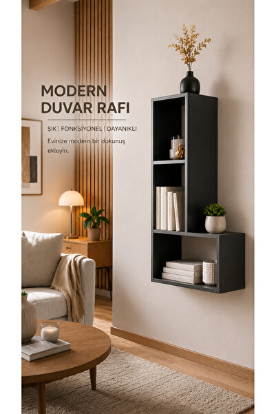 FURNICI L Şekilli Modüler Kitaplık – Dekoratif Duvar Raf