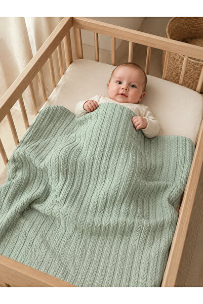WELY HOME BABY TEKSTİL 100% قطن محبوك للأطفال والرضع مقاس 90x110 سم