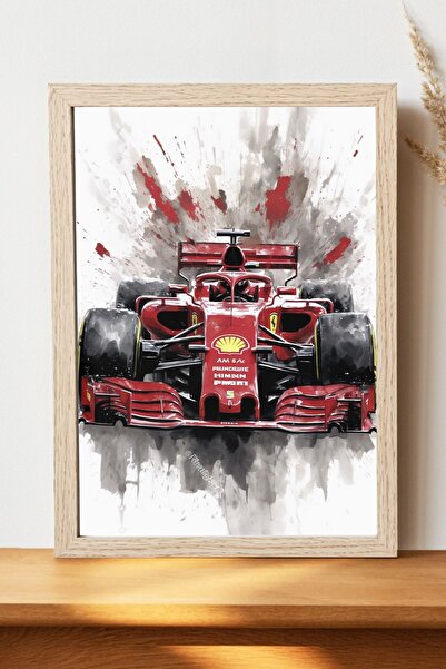 Luna Marissa Ferrari Formula 1 Poster - Çerçevesiz Parlak Kağıt Araba Posteri