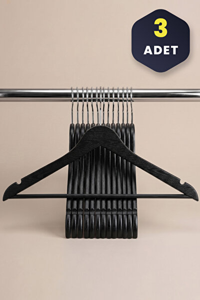 KHAKMA Wooden Look Plastic Clothing Shirt Hanger