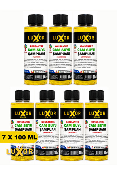 Luxor Kimya Konsantre Oto Cam Suyu Şampuanı 100ml 7 Adet