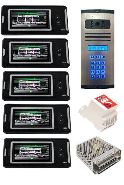 ÇağatayElektrik 5 DAİRE NTS 2001-S 4,3'' GÖRÜNTÜLÜ DİAFON SİYAH-8003 TUŞ TAKI...
