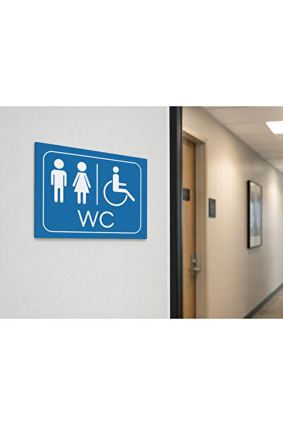 karbonsoft Wc Toilet Sign Door and Wall Directional Sign
