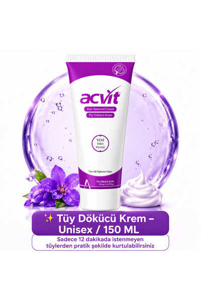 Acvit Tüy Dökücü Krem 150 ML | Hızlı Etki, Pürüzsüz Cilt