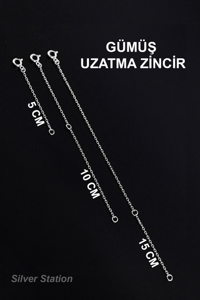 Silver Station 925 Ayar Gümüş Kolye Uzatma Zinciri - Gümüş Kolye Bileklik Uza...
