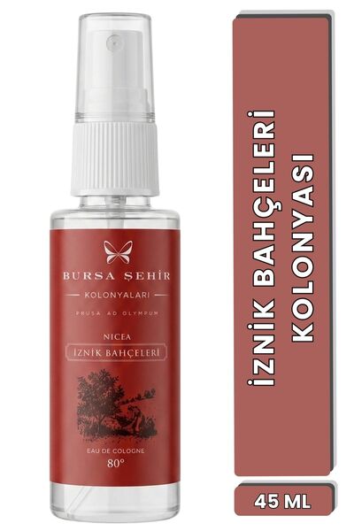 Bursa Şehir Kolonyaları, Nicea İznik Bahçeleri, 45 ml, Kolonya, Sprey