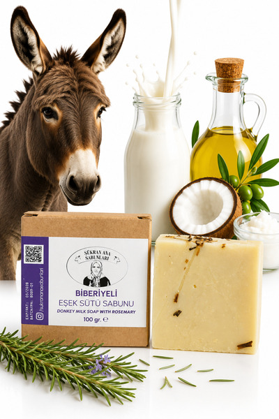 Şükran Ana Rosemary Olive Oil Coconut Oil Donkey Milk Soap 100 Gr