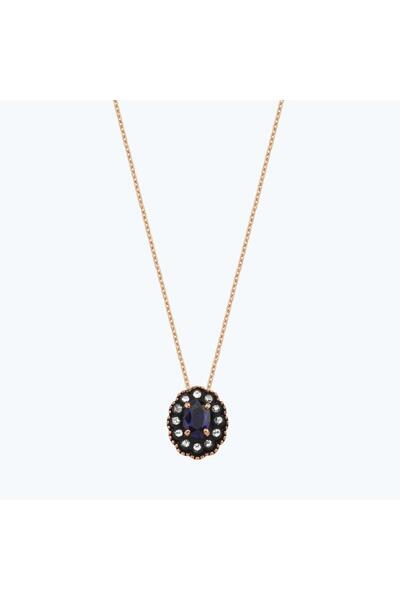 Altınbaş Elmas Safir Oval Kolye