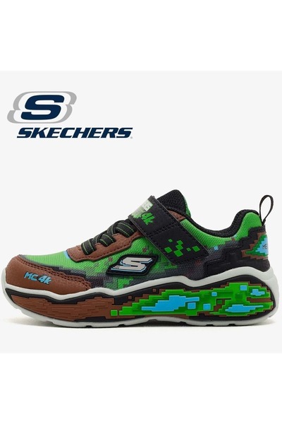 SKECHERS Megacraft 4K Mega Scene 402162N Ortopedik Çocuk Spor Ayakkabı YEŞİL