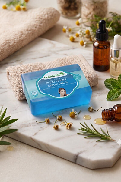 Organicsun Doğal Akne ve Sivilce Karşıtı Sabun 140 Gr Tüm Cilt Tipleri İçin Natural Sabun