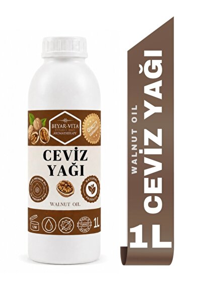 BEYARVİTA Walnut Oil 1 Liter - Plastic Canister - Walnut Oil - Cold-Pressed W...