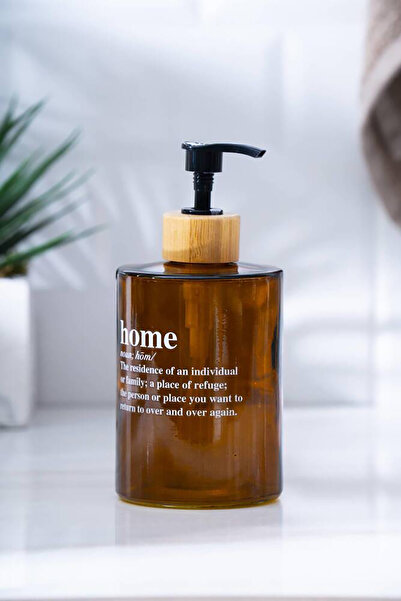 ACAR Δοχείο υγρού σαπουνιού από γυαλί Louvre - 450 ml - Καφέ HNR-07618